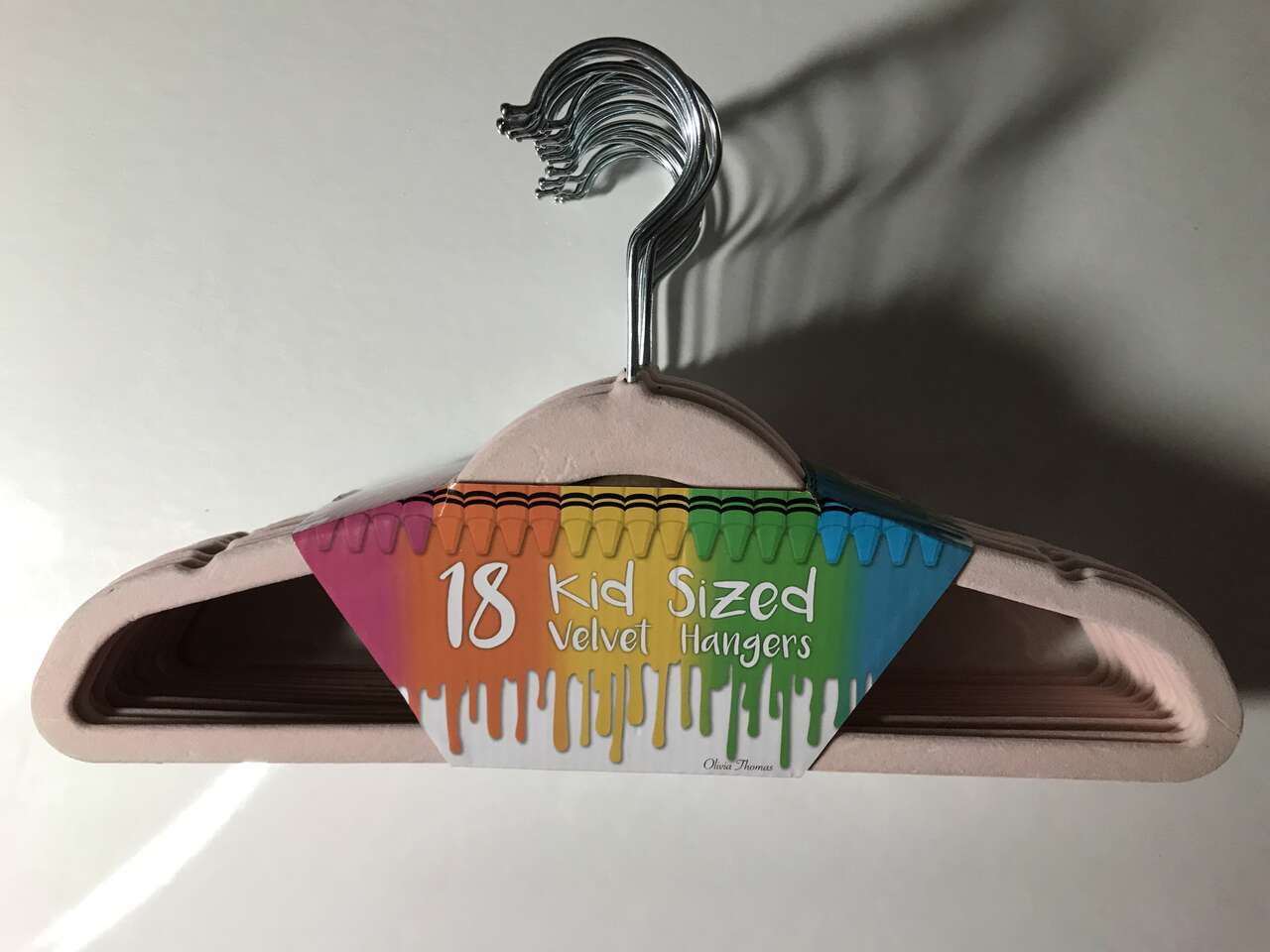 18 Kid Sized Pink Velvet Hangers 14in Wide or 13Pcs-11in Wide, Blue Baby Hanger Non Slip Space-Saving