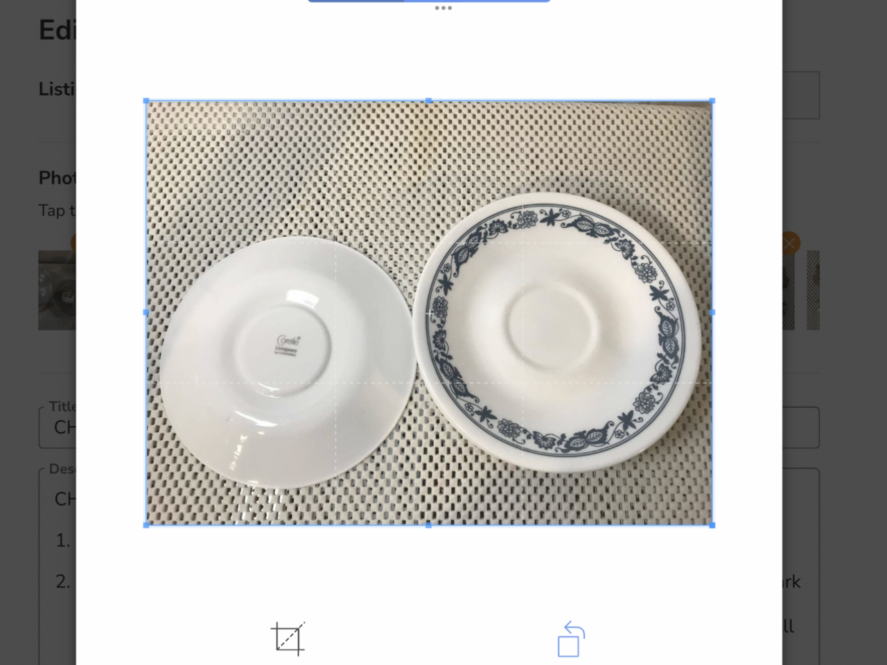 Corelle Livingware Saucers Old Town Blue