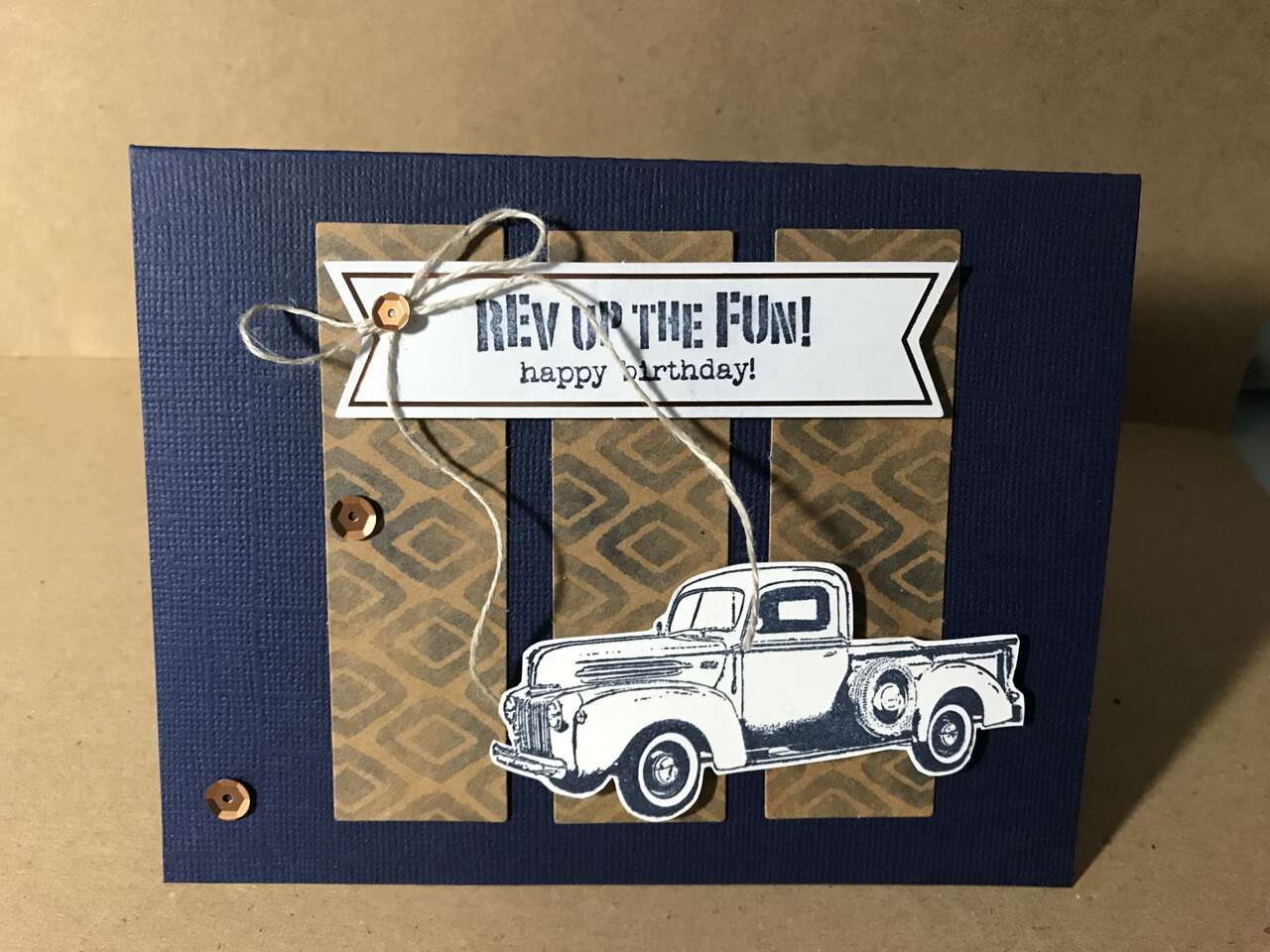 Rev Up the Fun Happy Birthday Card Handmade