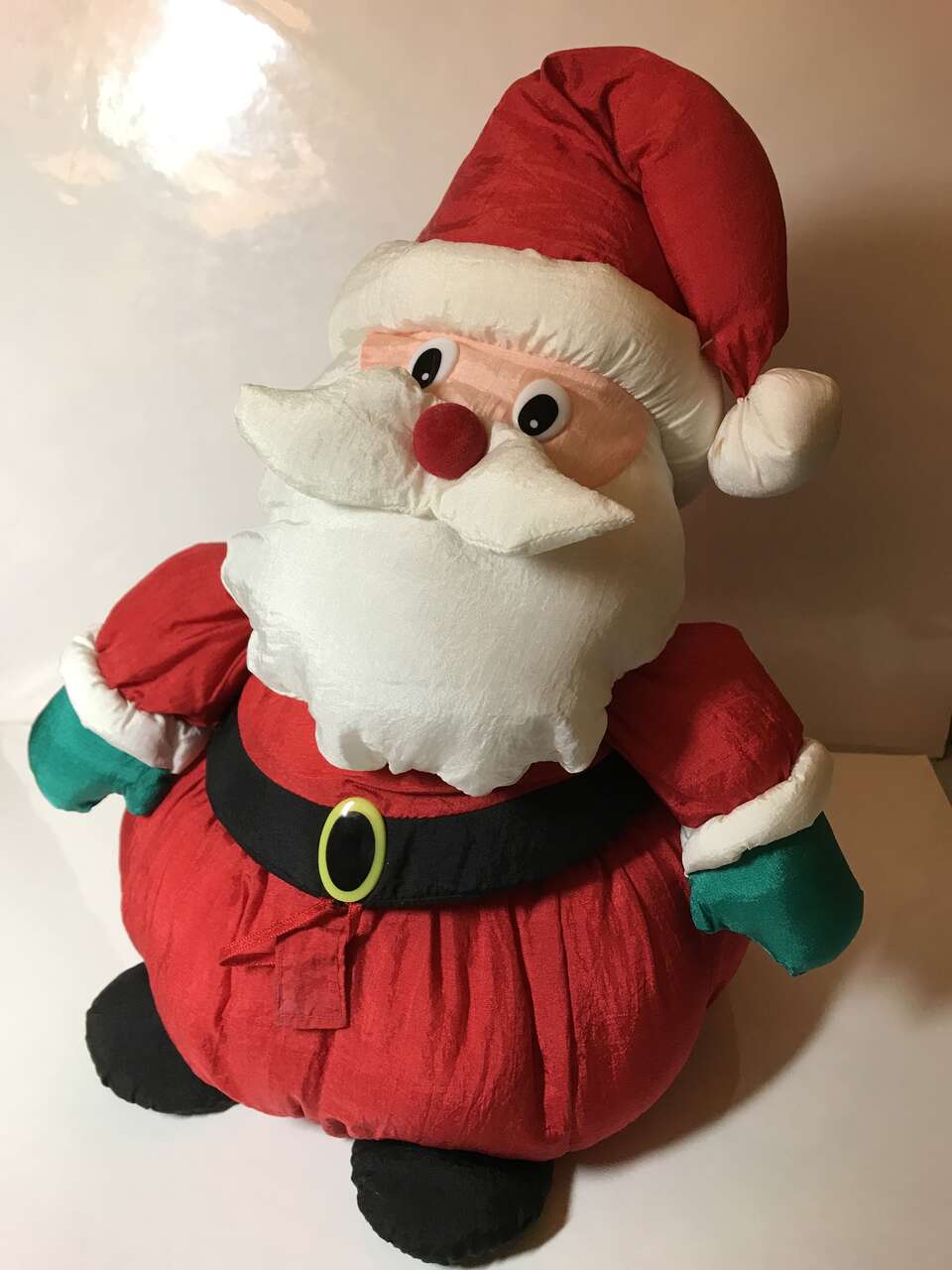 Santa Polyester Fiber Filled Candy Holder 12” Tall x 11” Side to Side x 9” Front to Back