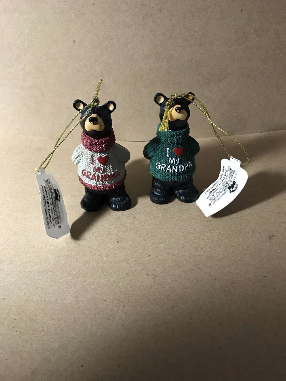 Big Sky Carvers I Love My Grandma and I Love My Grandpa Tree Ornaments, New or PICK