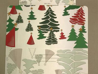 Stationery & Envelope All in One, 4 Different Designs of Christmas