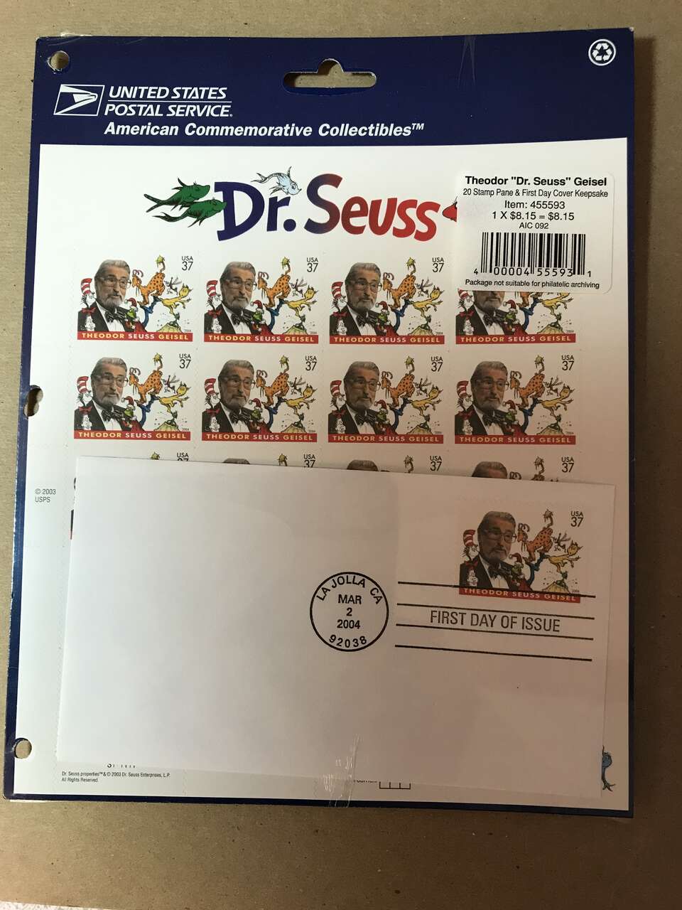 USPS First Day Cover Keepsake Stamp sets