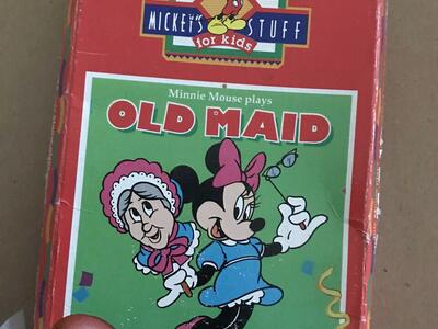 Vintage 1994 Old Maid Card Game Disney Minnie Mouse Made in USA Jumbo Cards or See other games