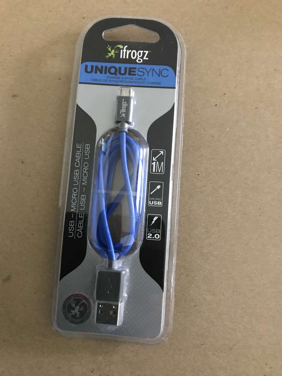 Ifrogz, UniqueSync, Charge & Sync Cable for iPod, iPhone, iPad, 1M, Micro USB, 2.0 USB