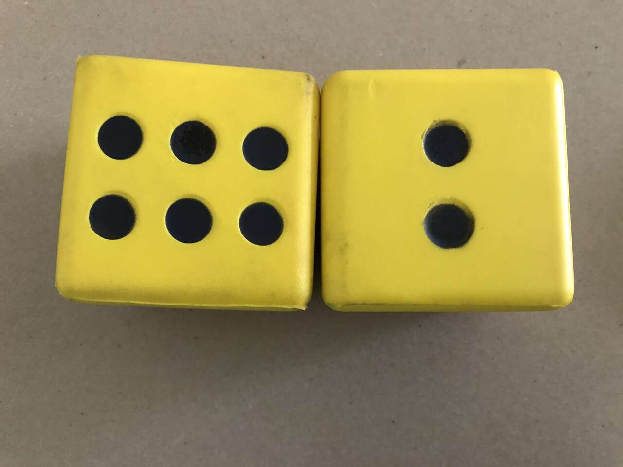 Foam Set of 2 Dice 3” Square