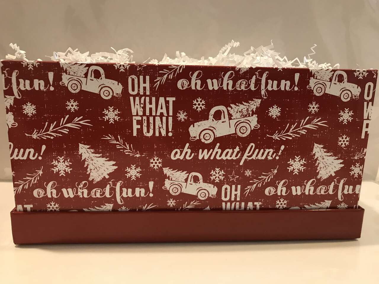 Christmas Gift or Goodie Box, Kneaders 11.5” Long  x 5.5” Wide x 6” Deep, Red and White