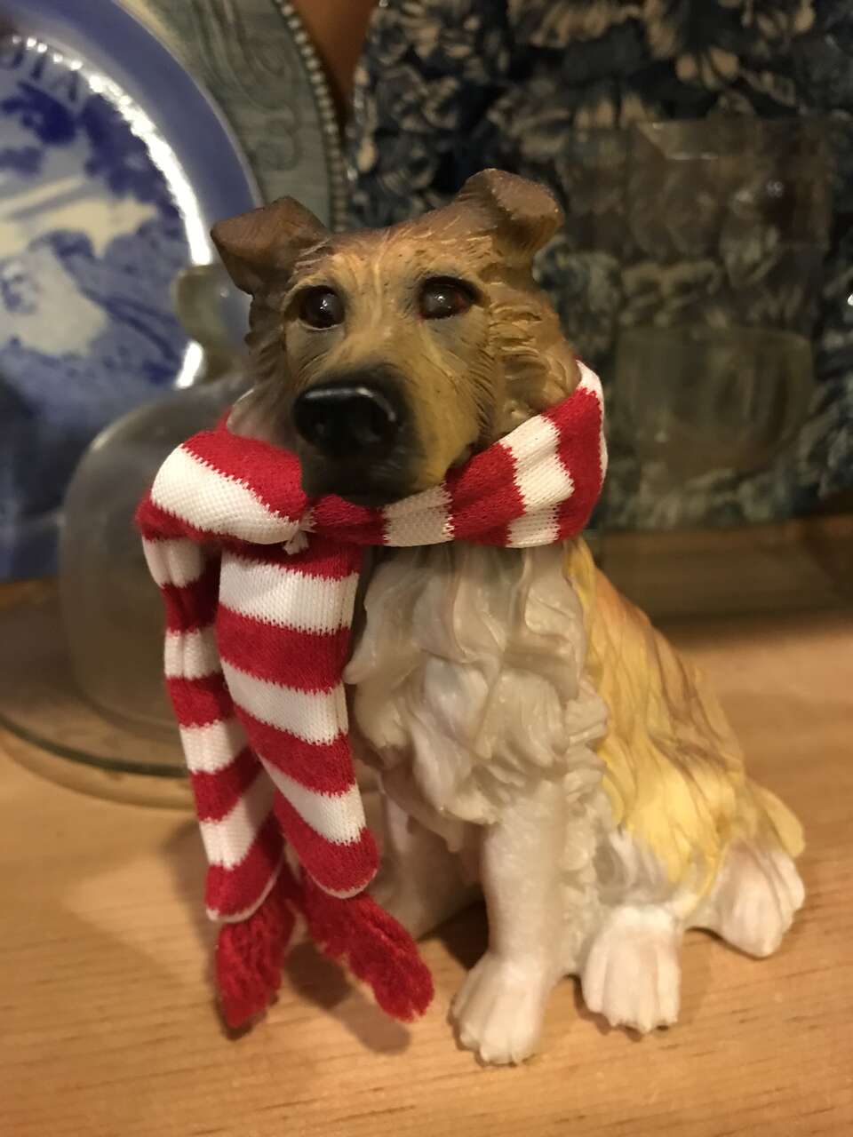 Collie Dog with Knitted Scarf 5 1/2in High, Resin Figurine by Greenbrier Int or Golden Cocker Spaniel 8”