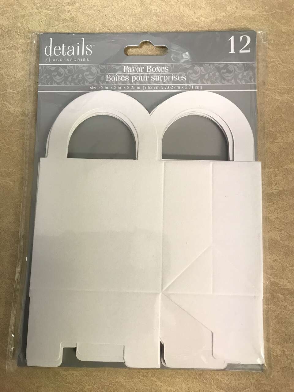 Details & Accessories Favor Boxes 12 Count 3” x 3” x 2.25” Greenbrier International, NIP