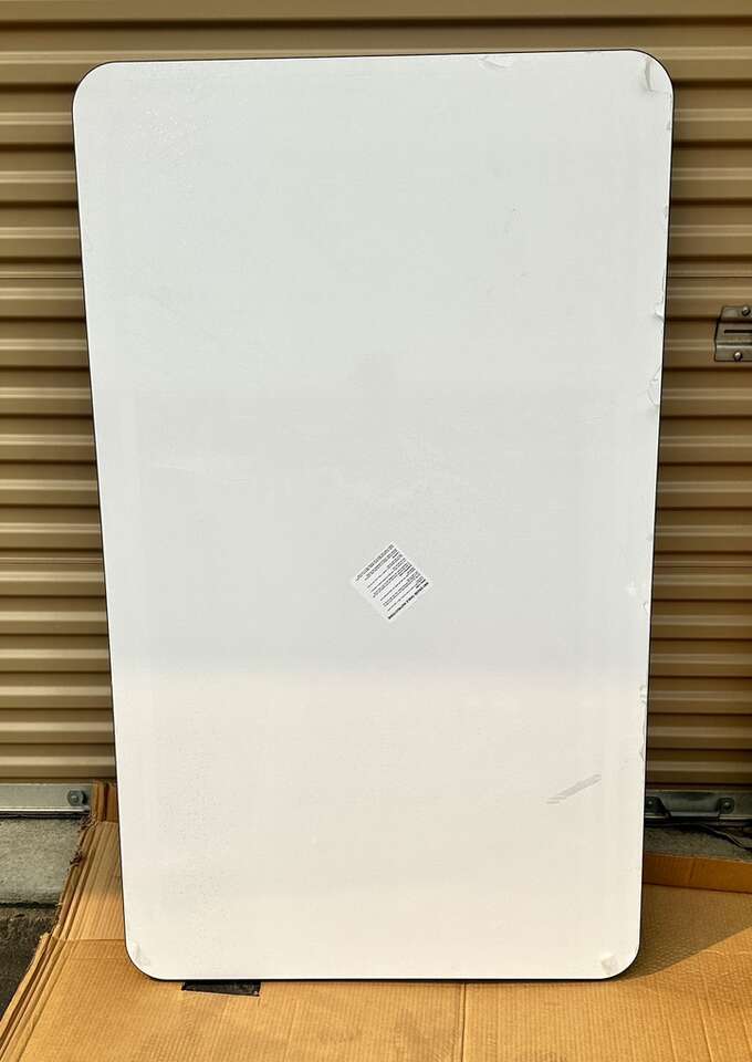 Beautiful Porcelain Enamel Table Top, Blue Trim