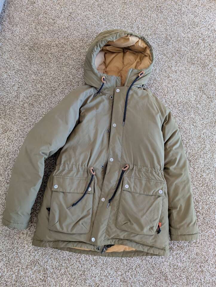 Women's Olive Green Puff Coat Small/Medium