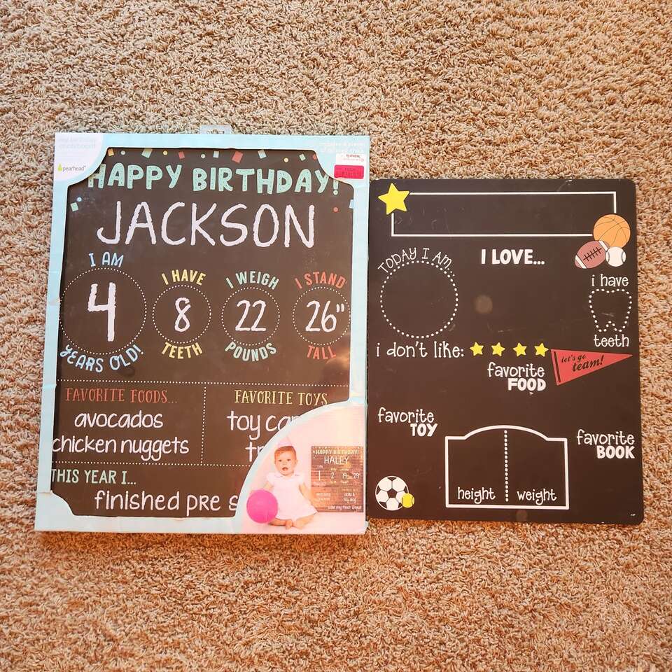 kids birthday blackboards