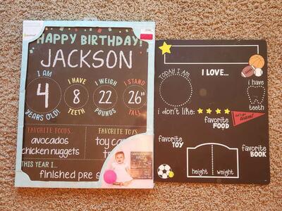 kids birthday blackboards