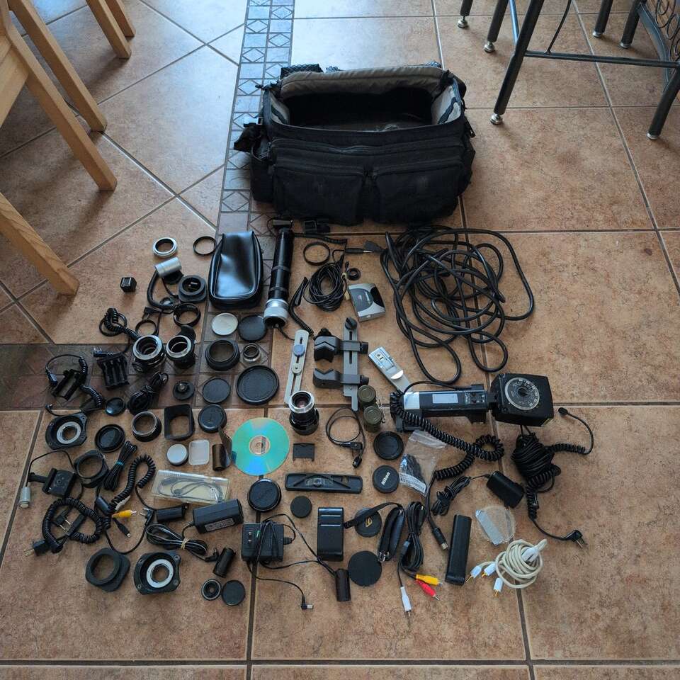 camera equipment and bag