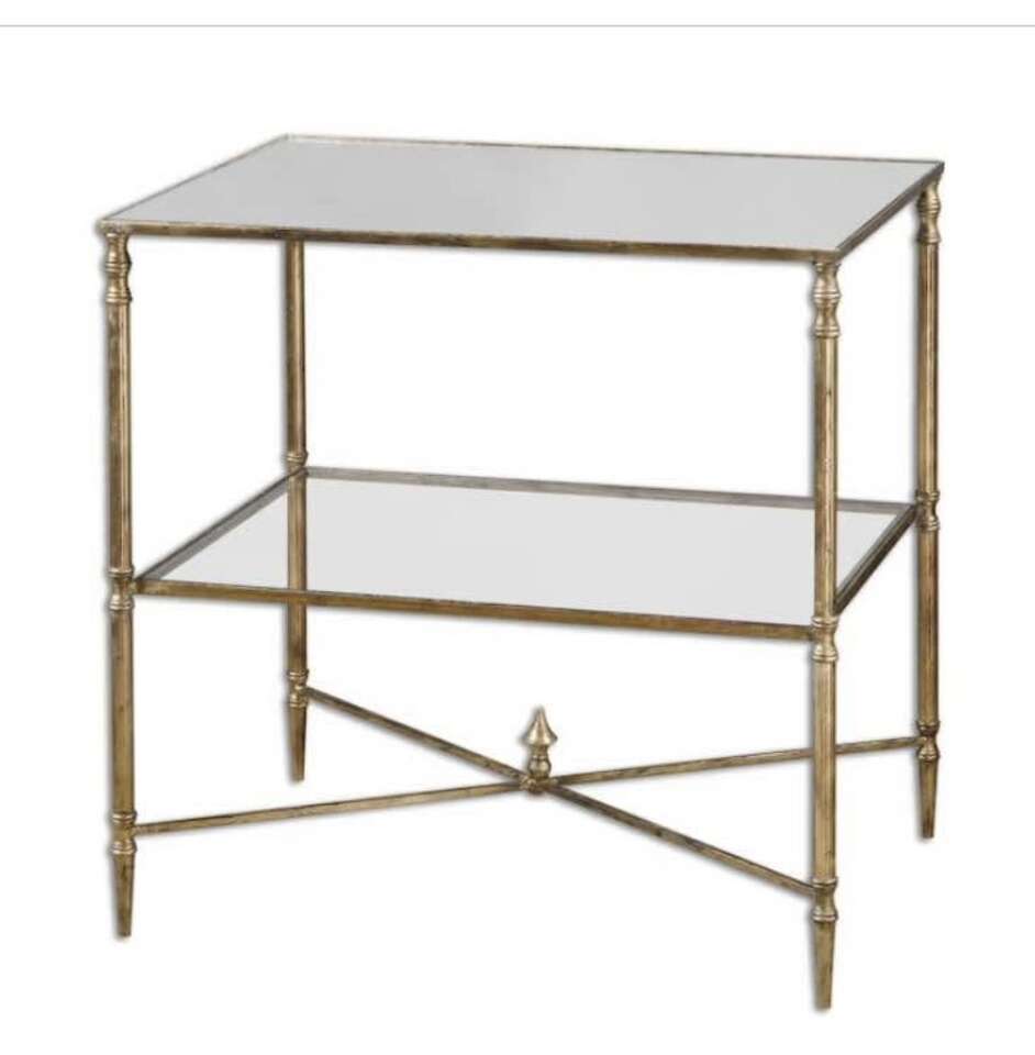 Henzler mirrored glass lamp table