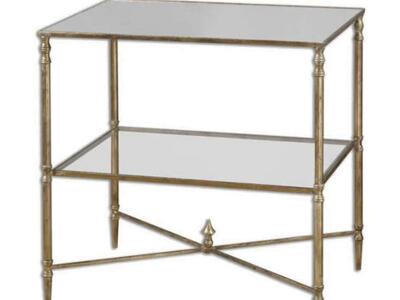 Henzler mirrored glass lamp table