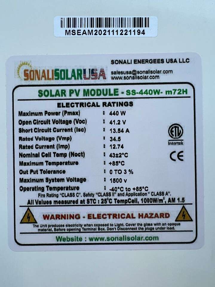 440 WATT SOLAR PANELS - SPLIT CELL TECH - PREMIUM QUALITY - OFF THE GRID POWER