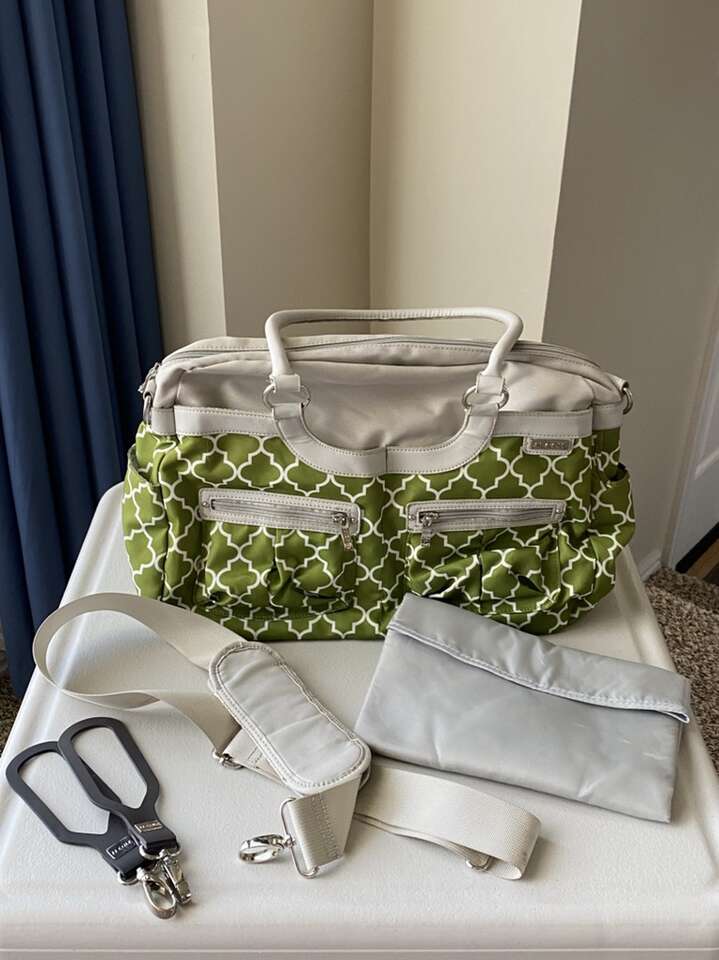JJ Cole Satchel Baby Diaper Bag Green Arbor