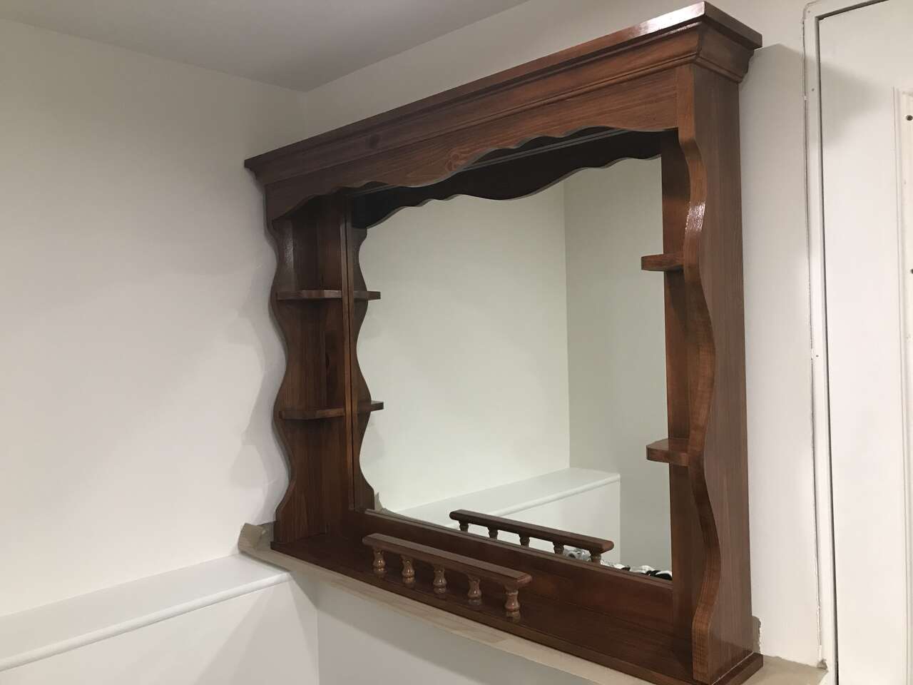 Classic Style Solid Wood Framed Mantel, Hallway, Dresser Top Mirror