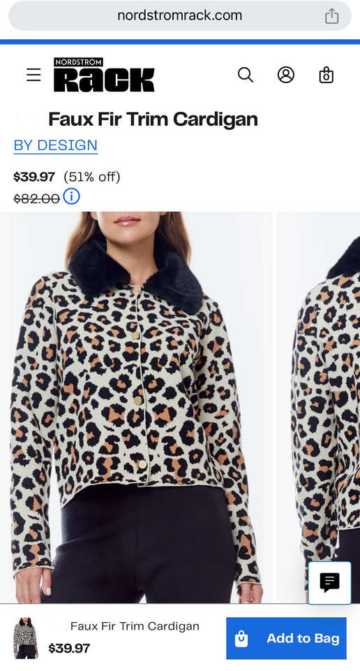 Button front Cardigan Jacket with Faux Fur Collar