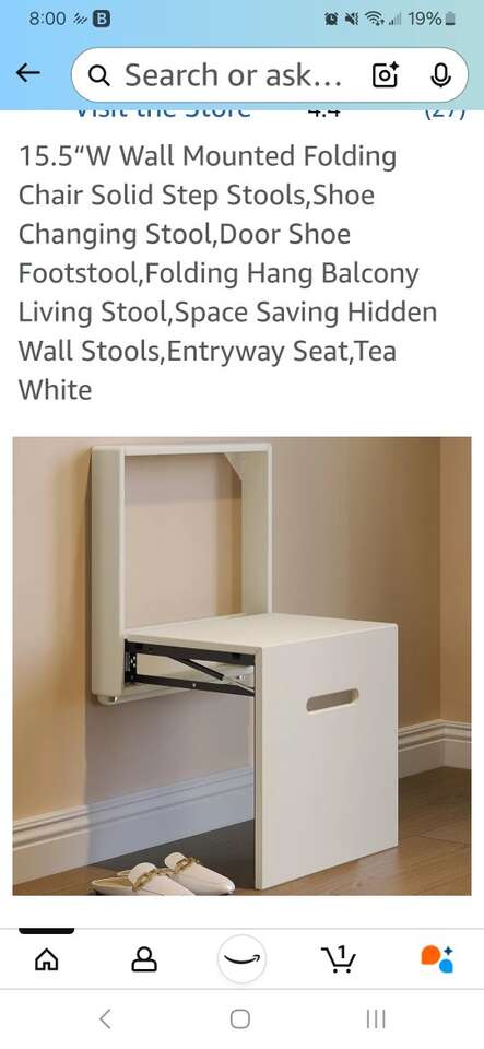 Wall mounted chair seat fold down and up