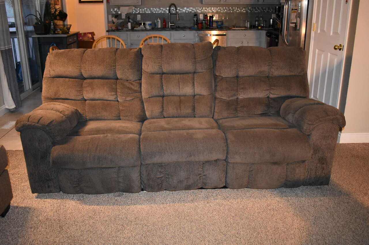 Ashley Reclining Sofa with Folddown … Furniture
