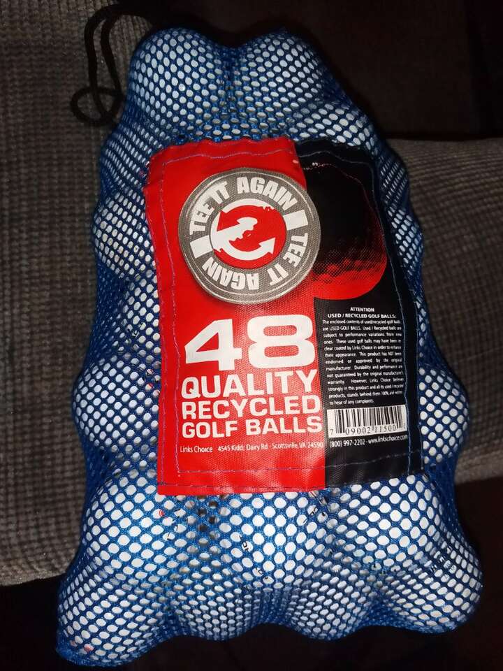 Golf balls and glove