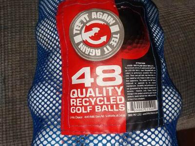 Golf balls and glove