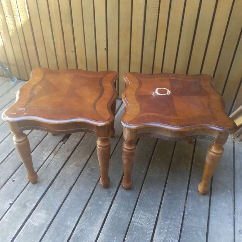 Mahogany end tables