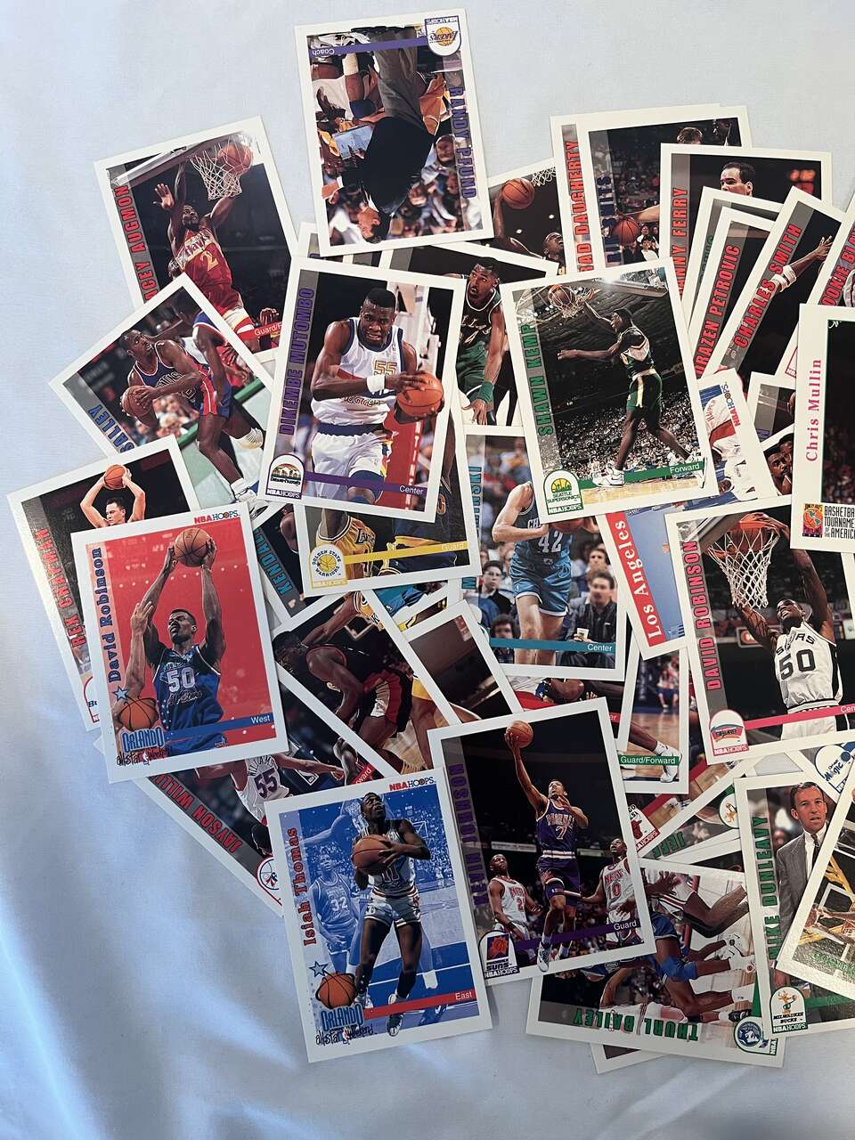 1992-93 NBA Hoops Basketball Card Set (63 Card Lot) Robinson, Thomas, & others!