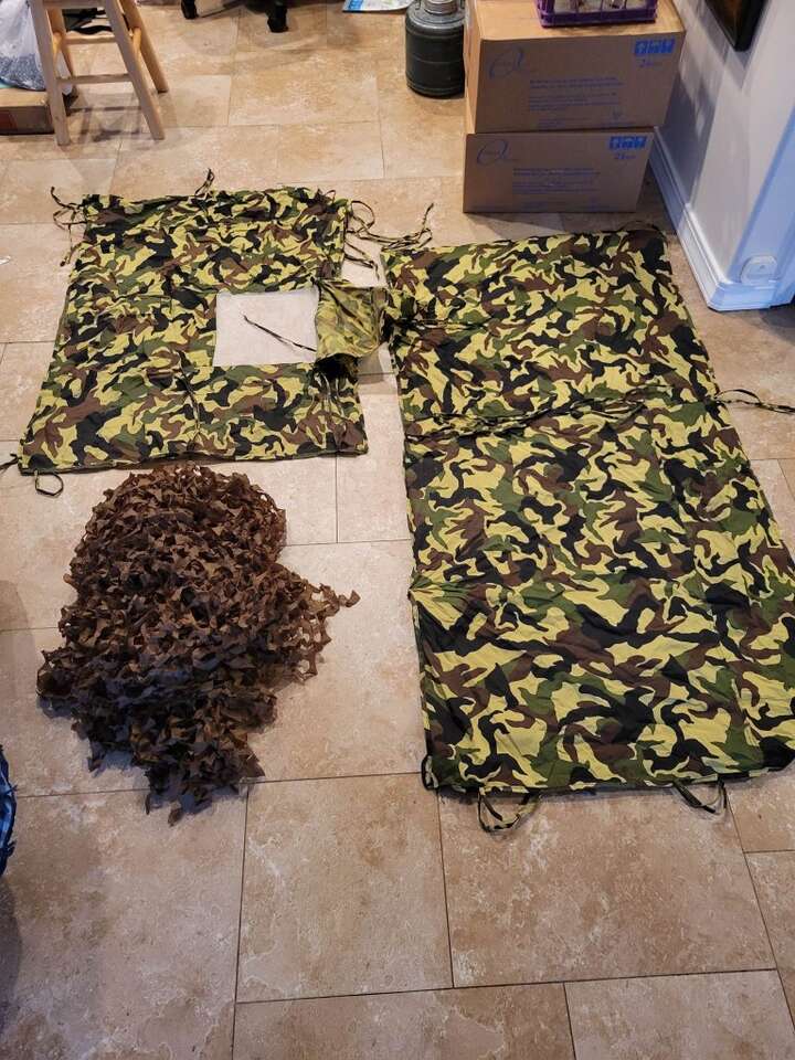 Hunting coffin and kennel covers & camo mesh w/bag
