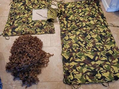 Hunting coffin and kennel covers & camo mesh w/bag