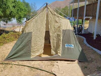 Vintage Wenzel tent Vesely Company tested FMVSS 302 8x10 model 35003