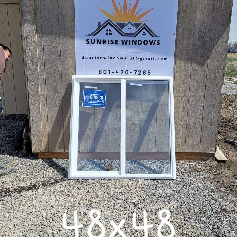 48 wide x 48 high double pane vinyl window