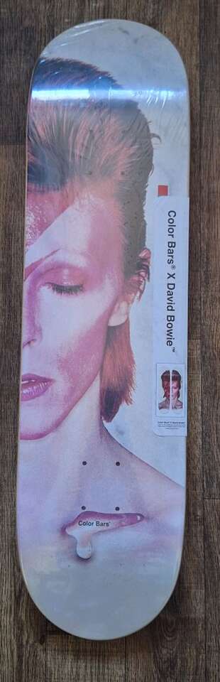 Color Bars X David Bowie Ziggy Stardust Skateboard
