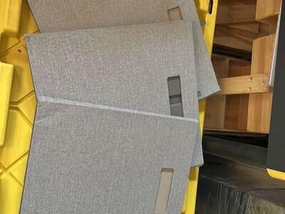 3 Grey Cloth Bins Large
