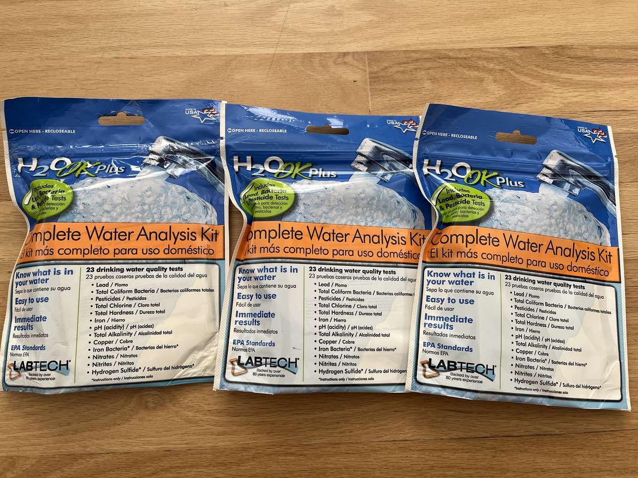Lot of 3 H2O OK Plus Water Analysis Kits
