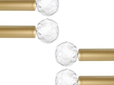 KNOBWELL Gold Curtain Rod 28-48 Inch 4 Pack