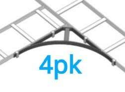 4pk Cable Runway Corner Bracket 15 - Black
