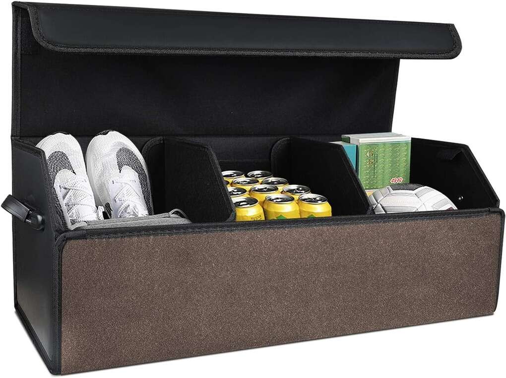 Car Organizer XL Trunk Box - Coffee