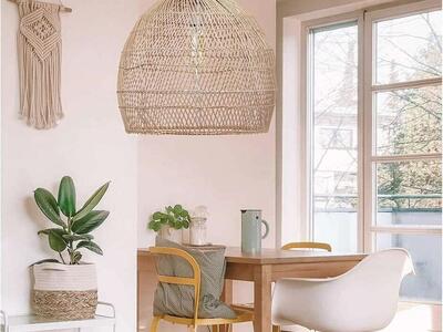 Hand Woven Rattan Pendant Light 15.74 x 15.74