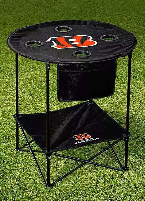 NFL Cincinnati Bengals Tailgate Table w/ Shelf