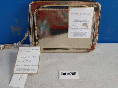 Adrienne Vittadini Charging Wallet - Mirror Gold