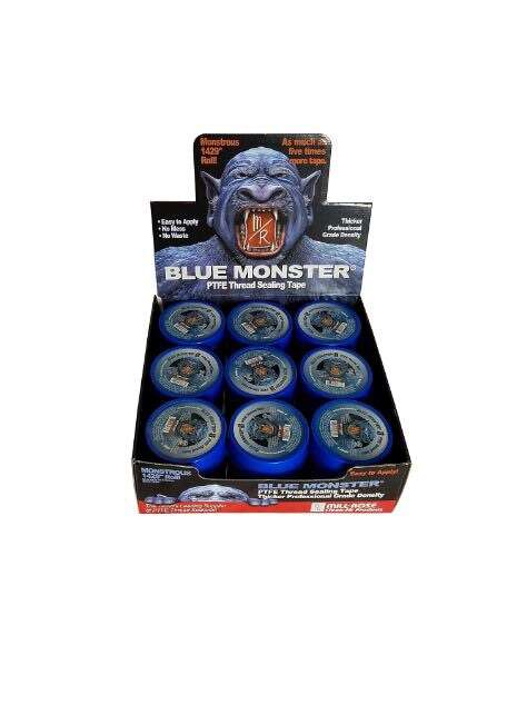 Case of 27 Blue Monster Teflon Tape