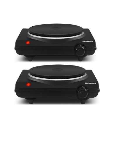 Elite Gourmet Countertop Single Cast Iron Burners