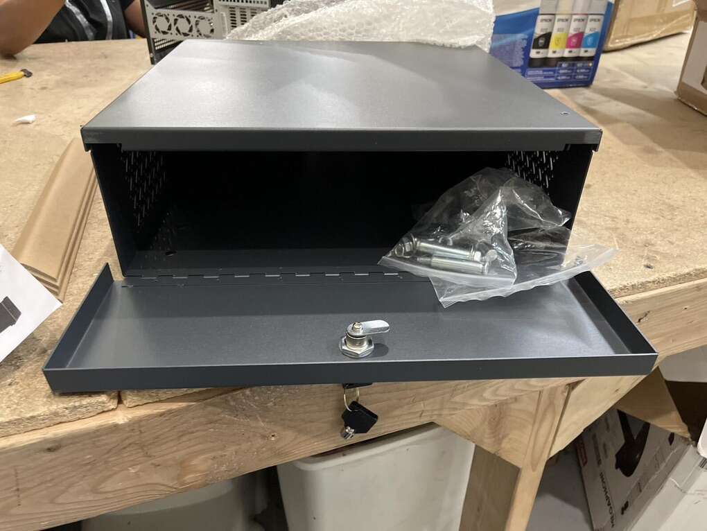 16 Gauge Heavy Duty Steel DVR Lock Box - 15x15x5