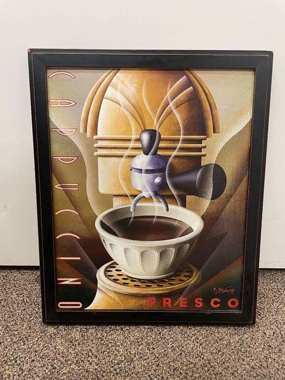 Cappuccino Fresco Print Framed