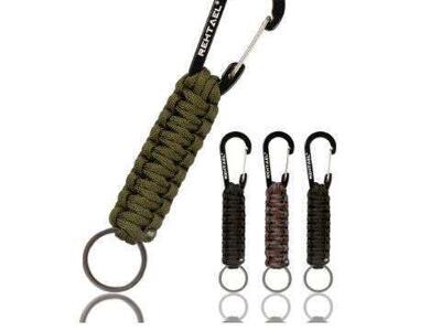 REHTAEL Paracord Keychain with Carabiner - 4 Pack