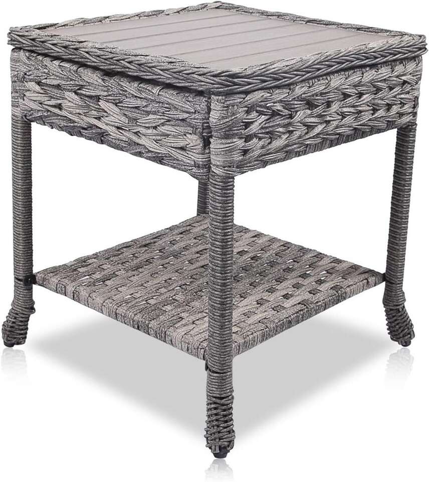 Rattan Coffee Table Wicker Square Side with PE