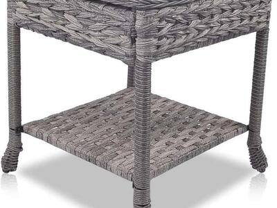 Rattan Coffee Table Wicker Square Side with PE